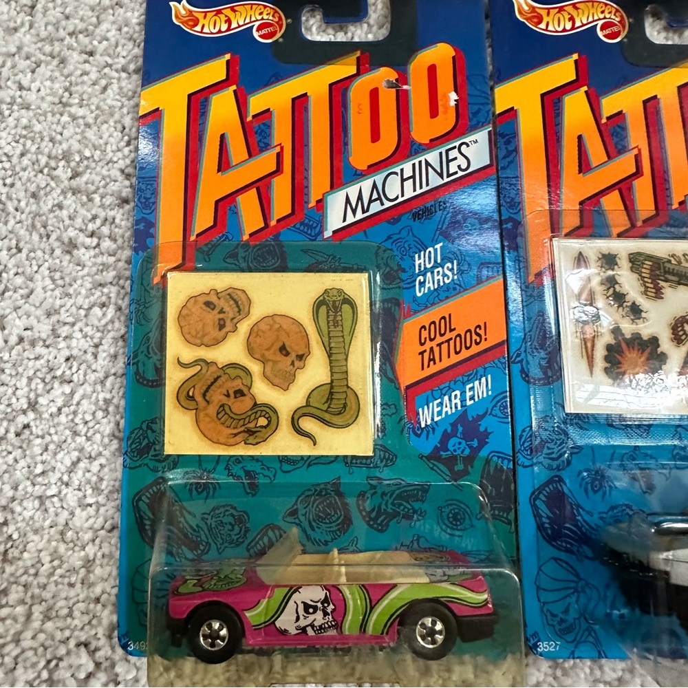 Vintage 1992 Hot wheels Tattoo Machines Die Cast Cars - Picture 2 of 9